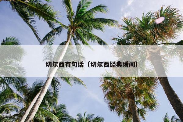 切尔西有句话（切尔西经典瞬间）