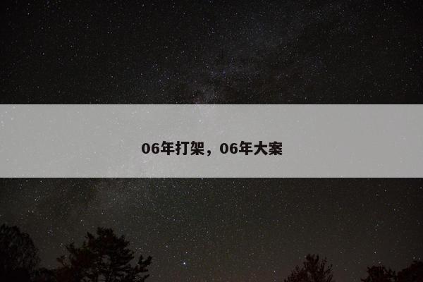 06年打架，06年大案
