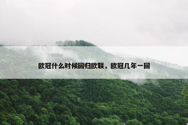 欧冠什么时候回归欧联，欧冠几年一回