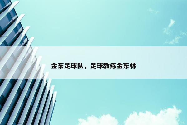 金东足球队，足球教练金东林