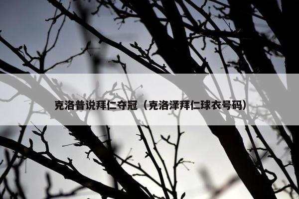 克洛普说拜仁夺冠（克洛泽拜仁球衣号码）