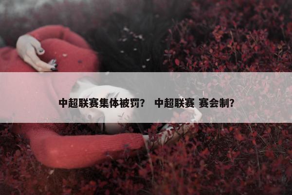 中超联赛集体被罚？ 中超联赛 赛会制？