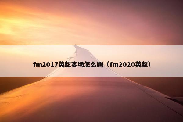 fm2017英超客场怎么踢（fm2020英超）