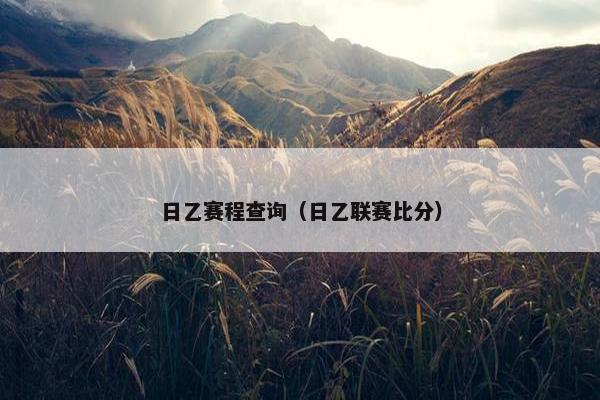 日乙赛程查询（日乙联赛比分）