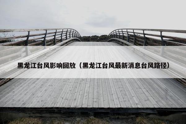 黑龙江台风影响回放（黑龙江台风最新消息台风路径）
