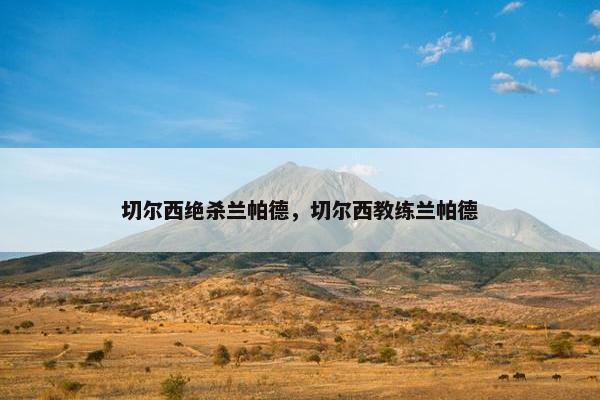 切尔西绝杀兰帕德，切尔西教练兰帕德