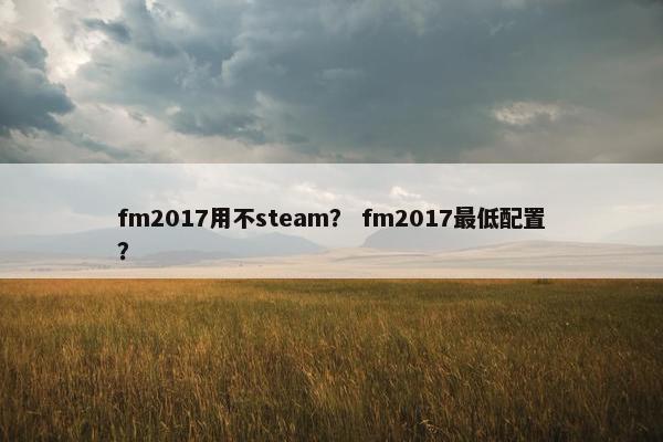 fm2017用不steam？ fm2017最低配置？