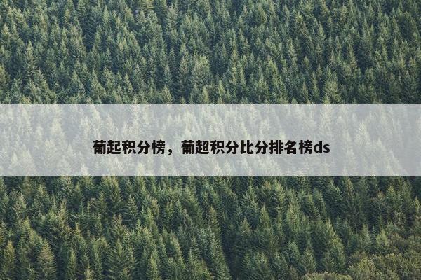 葡起积分榜，葡超积分比分排名榜ds