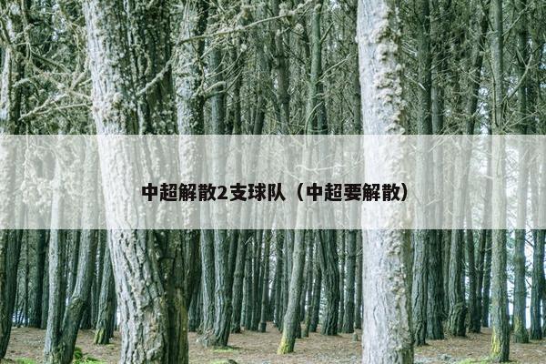 中超解散2支球队（中超要解散）