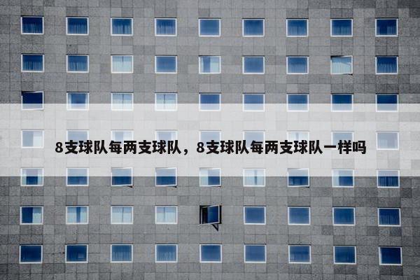 8支球队每两支球队，8支球队每两支球队一样吗