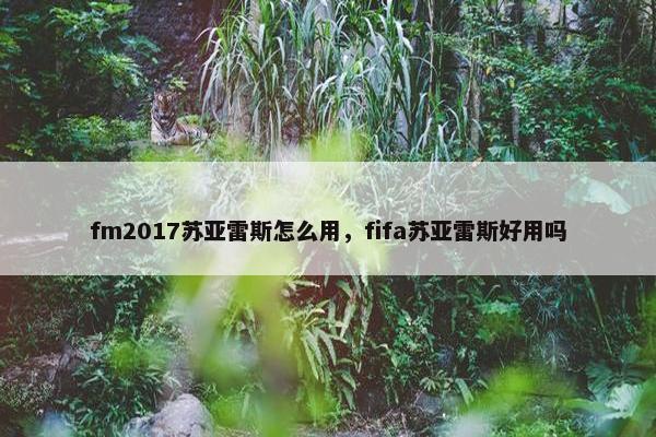 fm2017苏亚雷斯怎么用，fifa苏亚雷斯好用吗