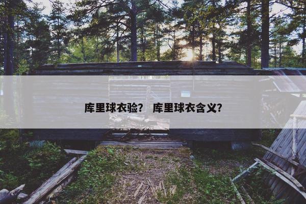 库里球衣验？ 库里球衣含义？