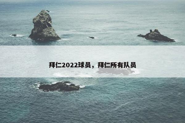 拜仁2022球员，拜仁所有队员