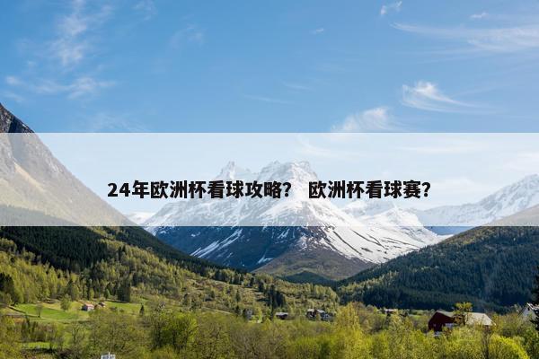 24年欧洲杯看球攻略？ 欧洲杯看球赛？
