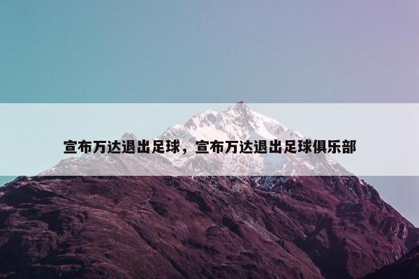 宣布万达退出足球，宣布万达退出足球俱乐部