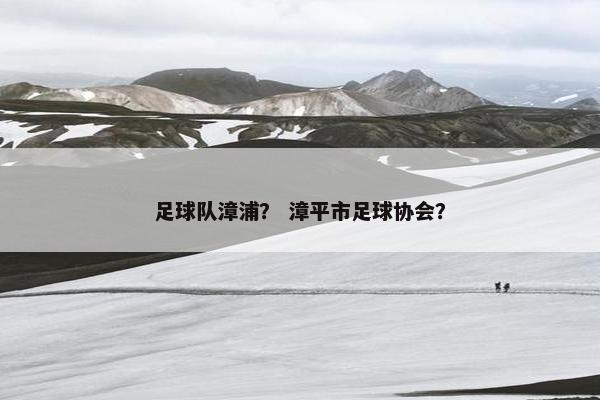 足球队漳浦？ 漳平市足球协会？