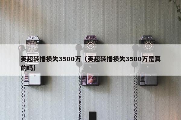 英超转播损失3500万（英超转播损失3500万是真的吗）