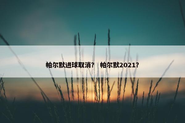帕尔默进球取消？ 帕尔默2021？