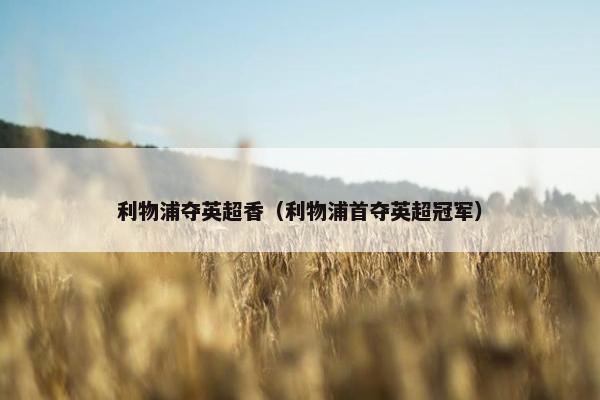 利物浦夺英超香（利物浦首夺英超冠军）