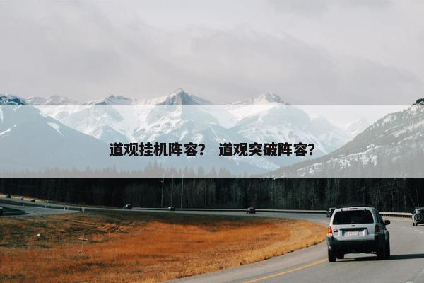 道观挂机阵容？ 道观突破阵容？
