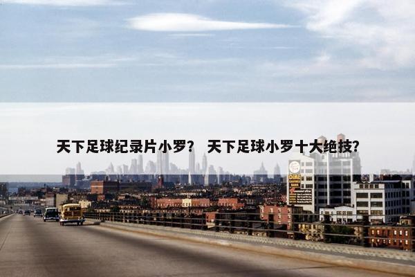 天下足球纪录片小罗？ 天下足球小罗十大绝技？