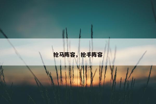 抢马阵容，抢手阵容