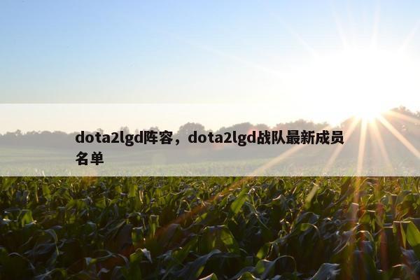 dota2lgd阵容，dota2lgd战队最新成员名单