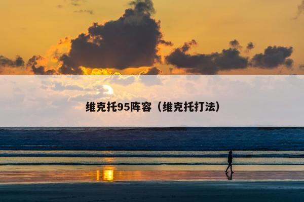 维克托95阵容（维克托打法）