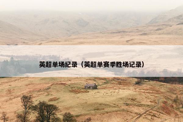 英超单场纪录（英超单赛季胜场记录）