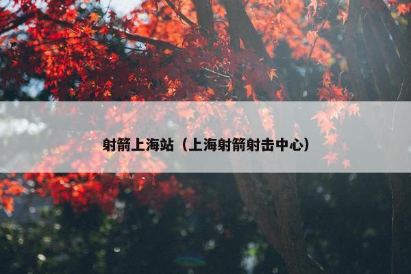 射箭上海站（上海射箭射击中心）