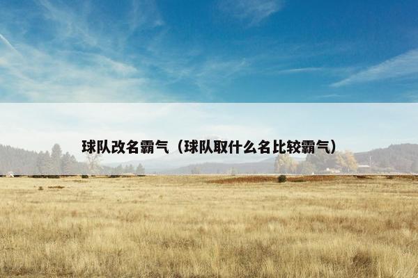 球队改名霸气（球队取什么名比较霸气）