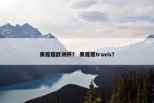 黑猩猩欧洲杯？ 黑猩猩travis？