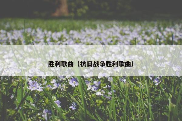 胜利歌曲（抗日战争胜利歌曲）