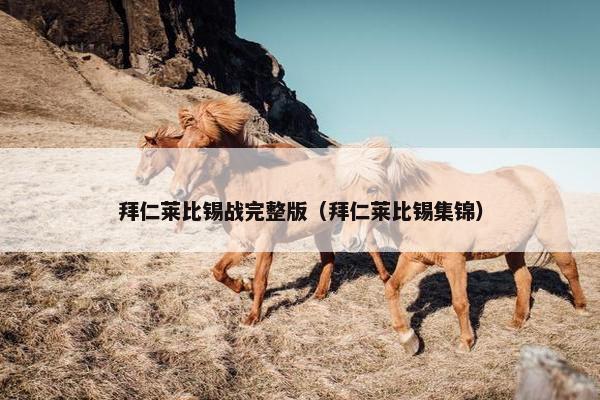 拜仁莱比锡战完整版（拜仁莱比锡集锦）
