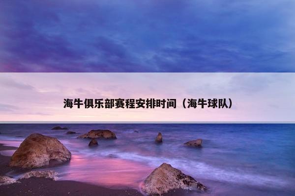 海牛俱乐部赛程安排时间（海牛球队）