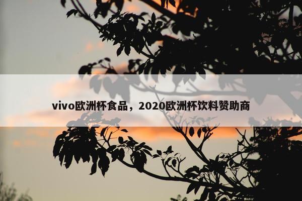 vivo欧洲杯食品，2020欧洲杯饮料赞助商