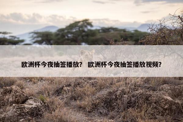 欧洲杯今夜抽签播放？ 欧洲杯今夜抽签播放视频？