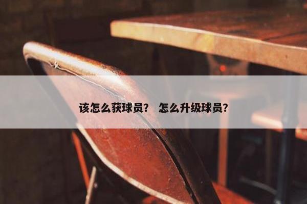 该怎么获球员？ 怎么升级球员？