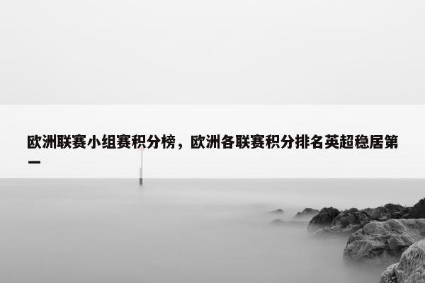 欧洲联赛小组赛积分榜，欧洲各联赛积分排名英超稳居第一