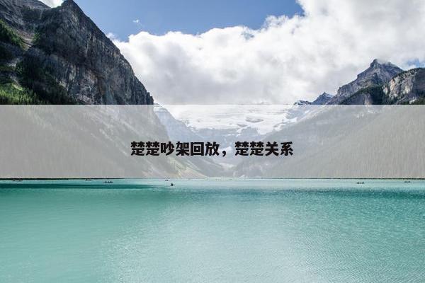 楚楚吵架回放，楚楚关系