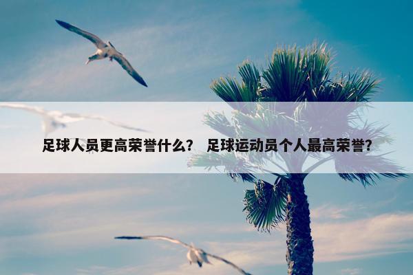 足球人员更高荣誉什么？ 足球运动员个人最高荣誉？