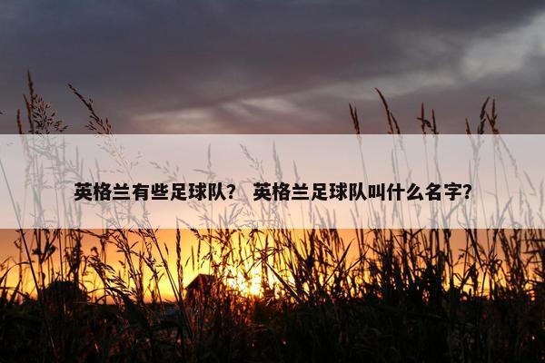 英格兰有些足球队？ 英格兰足球队叫什么名字？