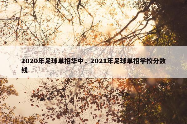 2020年足球单招华中，2021年足球单招学校分数线