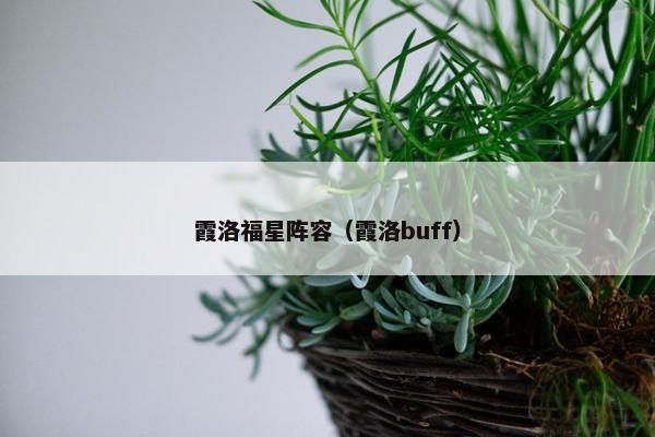 霞洛福星阵容（霞洛buff）