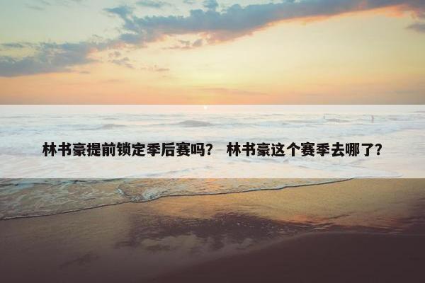 林书豪提前锁定季后赛吗？ 林书豪这个赛季去哪了？