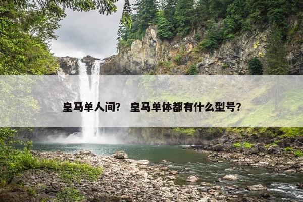 皇马单人间？ 皇马单体都有什么型号？