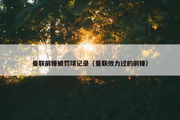 曼联前锋被罚球记录（曼联效力过的前锋）