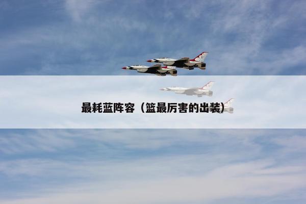 最耗蓝阵容（篮最厉害的出装）