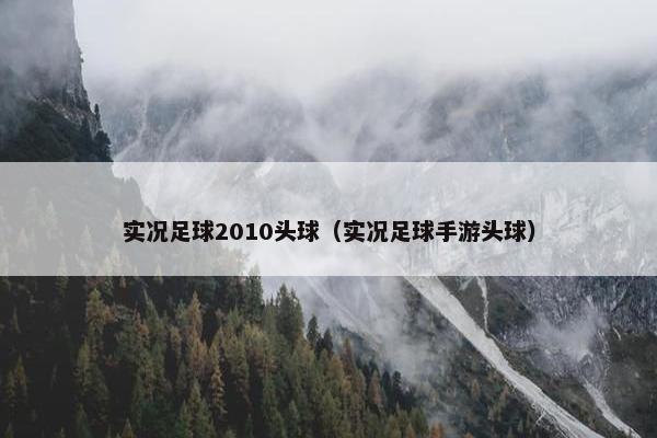 实况足球2010头球（实况足球手游头球）