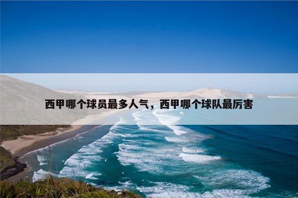 西甲哪个球员最多人气，西甲哪个球队最厉害